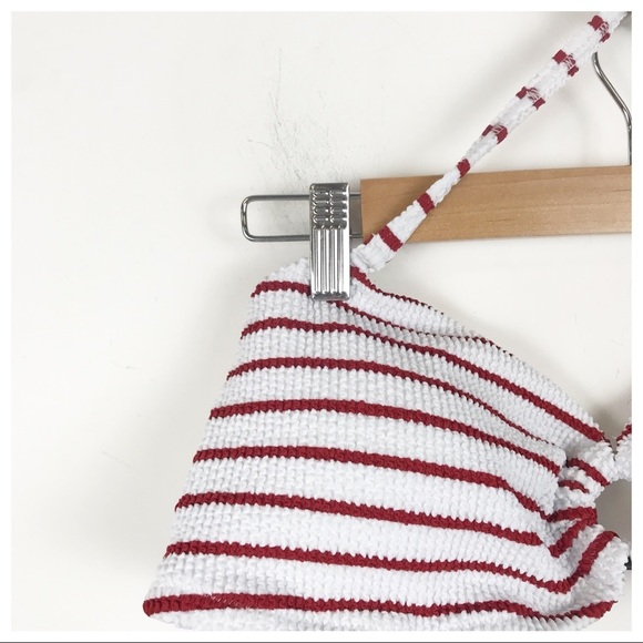 NWT J.Crew Scrunchie Ring Bandeau Bikini Top in‎ Stripe size XL - Picture 8 of 14